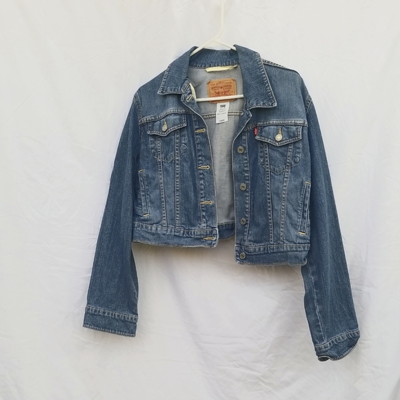 Levi's Jackets & Blazers - Vintage Levi's cropped blue denim jacket women's  size large